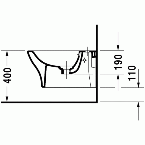 Биде подвесное  Duravit PuraVida 545х360х400 (2247150000)