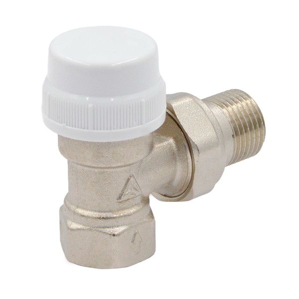 Клапан термостатический угловой 1/2" Okseler (никель) (oks00383)