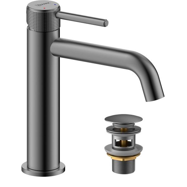 Смеситель для раковины Lemark Beluga графит (LMF-8012B-GM) Смеситель для раковины Lemark Beluga графит (LMF-8012B-GM)