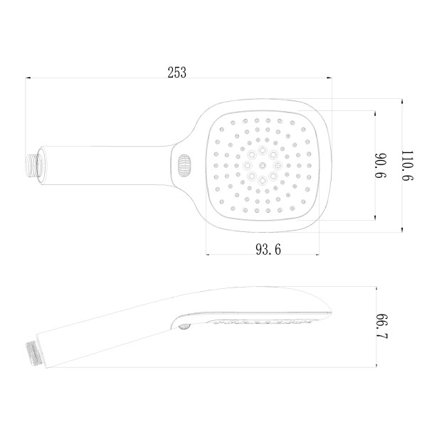 Лейка душевая Lemark 3-функциональная (LM1013Black)
