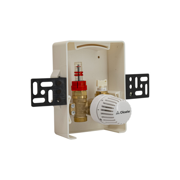 Модуль монтажный Okseler с наружным термостатическим клапаном и расходомером 1/2" (Oks00731)