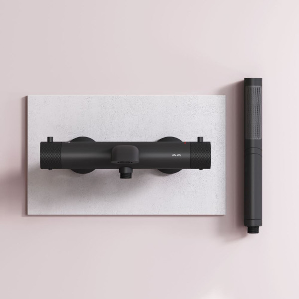 Смеситель для ванны и душа AM.PM Libre с термостатом черный (F6050022)