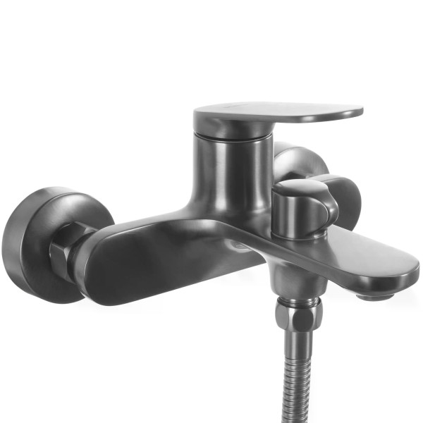 Смеситель для раковины Rea Marco с душевым комплектом оружейная сталь (REA-B5063) Смеситель для раковины Rea Marco с душевым комплектом оружейная сталь (REA-B5063)
