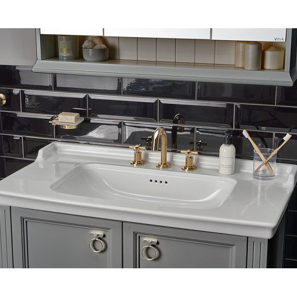 Тумба напольная Vitra Valarte 80 см с раковиной, с дверцами, серый матовый (62154) Тумба напольная Vitra Valarte 80 см с раковиной, с дверцами, серый матовый (62154)