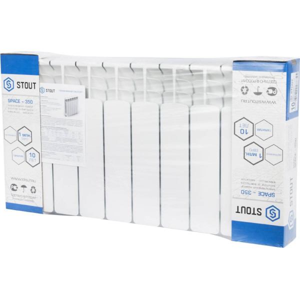 Радиатор биметаллический Stout Space 350 10 секций (SRB-0310-035010)