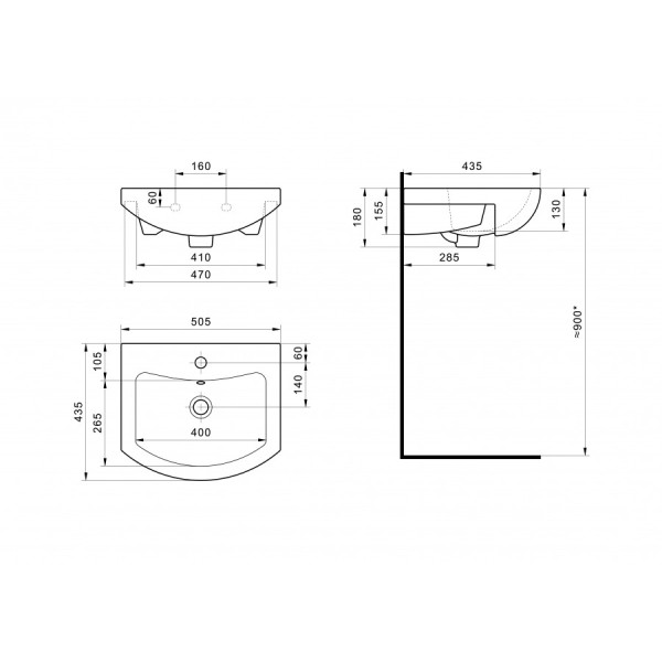 Раковина мебельная Santek Балтика 500x430x178 белая (1WH501701) Раковина мебельная Santek Балтика 500x430x178 белая (1WH501701)