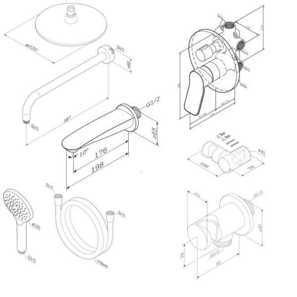 Смеситель для ванны и душа AM.PM X-Joy с душевым набором хром (FB85A3RH10) Смеситель для ванны и душа AM.PM X-Joy с душевым набором хром (FB85A3RH10)
