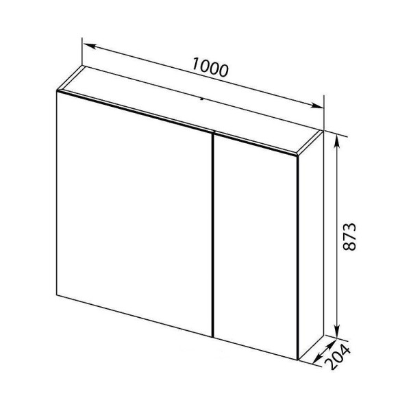 Зеркало-шкаф Aquanet Нью-Йорк 100x87,3 орех (00203955) Зеркало-шкаф Aquanet Нью-Йорк 100x87,3 орех (00203955)