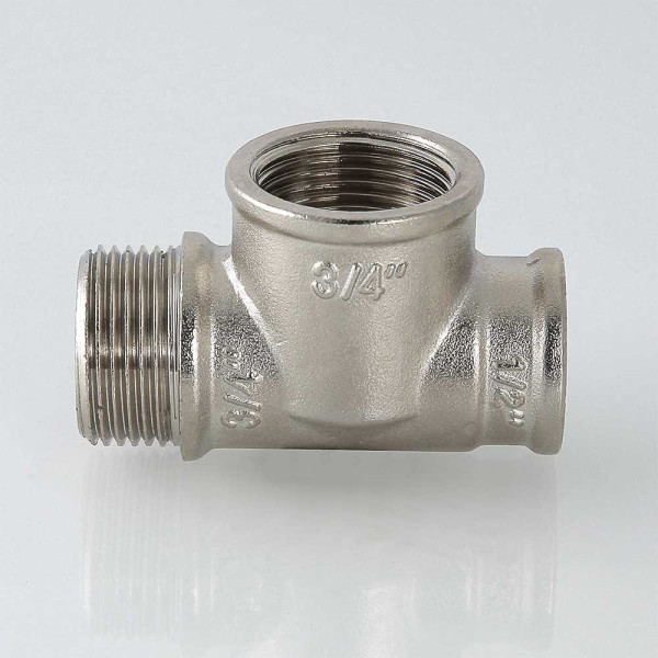 Тройник 3/4" НВВ Valtec (никель) (VTr.134.N.0005) Тройник 3/4" НВВ Valtec (никель) (VTr.134.N.0005)