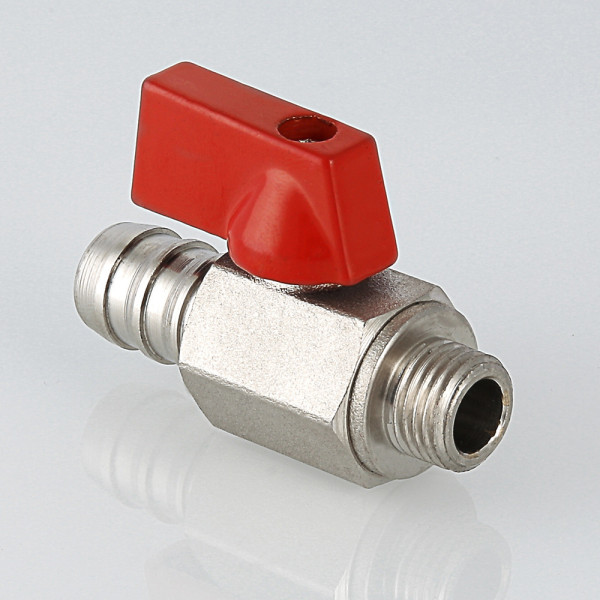 Кран 1/4" Н шаровый сливной со штуцером Valtec (красная ручка) VT.435.N.02 Кран 1/4" Н шаровый сливной со штуцером Valtec (красная ручка) VT.435.N.02