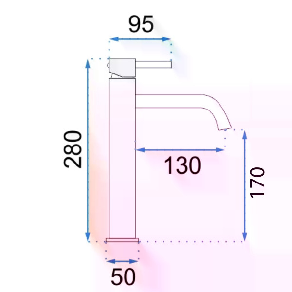 Смеситель для раковины Rea Lungo медь матовая (REA-B1114) Смеситель для раковины Rea Lungo медь матовая (REA-B1114)