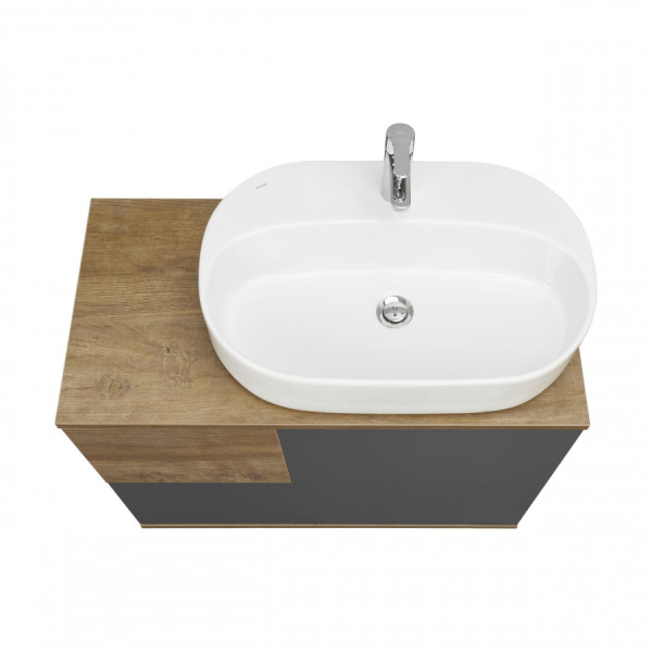 Тумба подвесная Aquaton Терра 850x454x522 дуб кантри, антрацит (1.A247.2.01T.EKA.0)