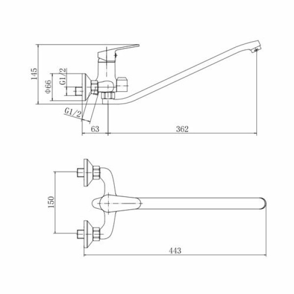 Смеситель для ванны и душа Fashun с душевым комплектом хром (A2215) Смеситель для ванны и душа Fashun с душевым комплектом хром (A2215)