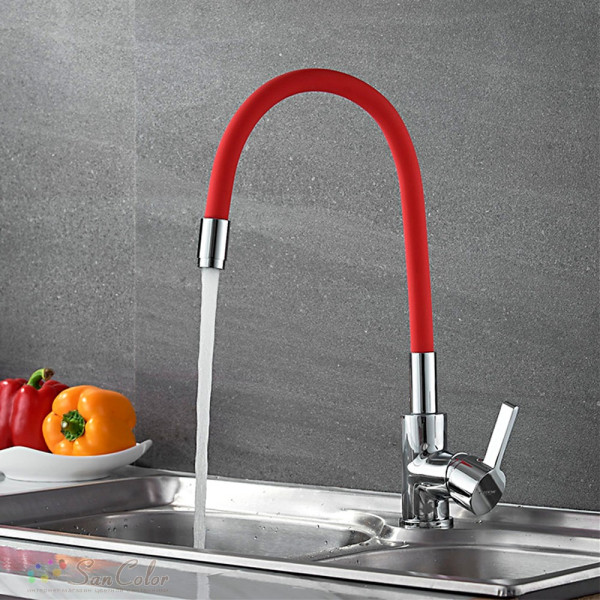 Смеситель для кухни Ledeme с гибким изливом (L4898-1) Смеситель для кухни Ledeme с гибким изливом (L4898-1)