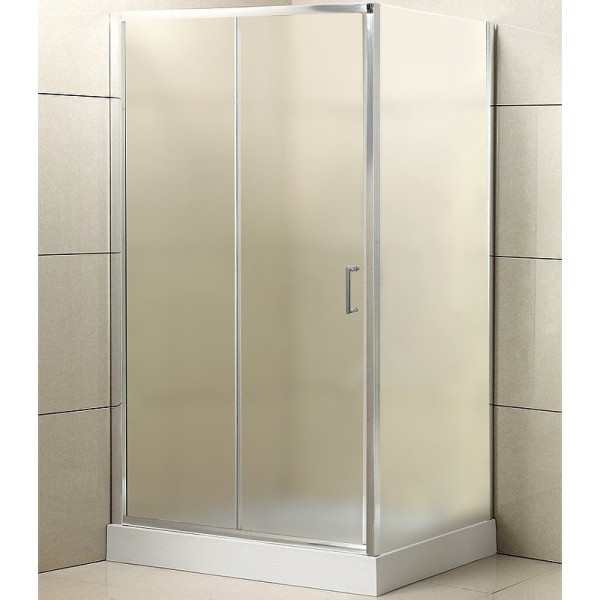 Душевой уголок BelBagno Uno 100x80x185 стекло рифленое, профиль хром (UNO-AH-1-10/80-P-Cr)