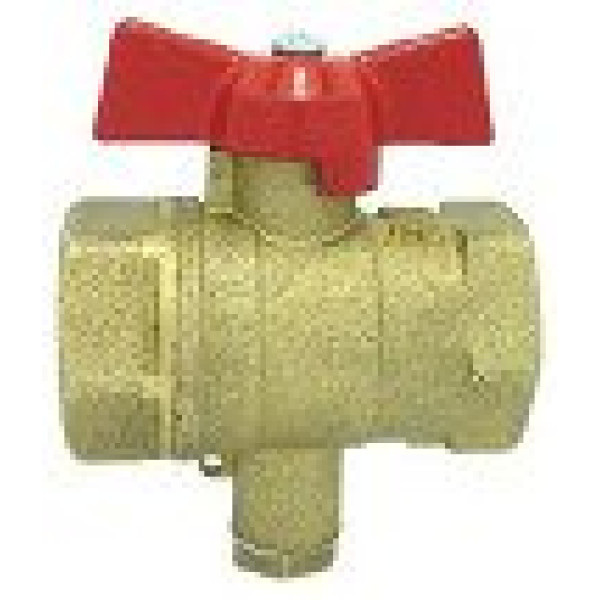 Кран 1/2" шаровый со штуцером для подкл. темп. датчика (для теплосчетчика 1/2") Кран 1/2" шаровый со штуцером для подкл. темп. датчика (для теплосчетчика 1/2")