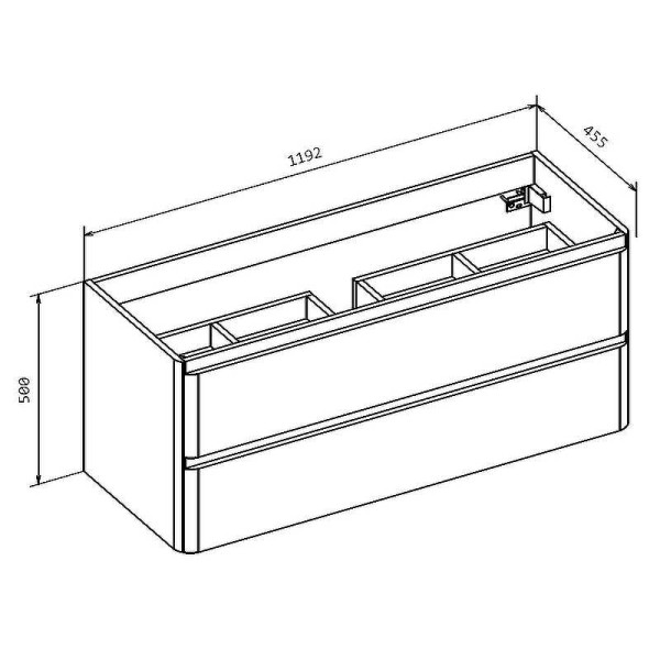 Тумба подвесная BelBagno Albano 120 Cemento Verona Grigio (ALBANO-1200-2C-SO-CVG)