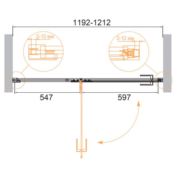 Душевая перегородка Cezares Bellagio 120x196,8 стекло прозрачное, профиль брашированное золото (BELLAGIO-B-12-120-C-BORO) Душевая перегородка Cezares Bellagio 120x196,8 стекло прозрачное, профиль брашированное золото (BELLAGIO-B-12-120-C-BORO)