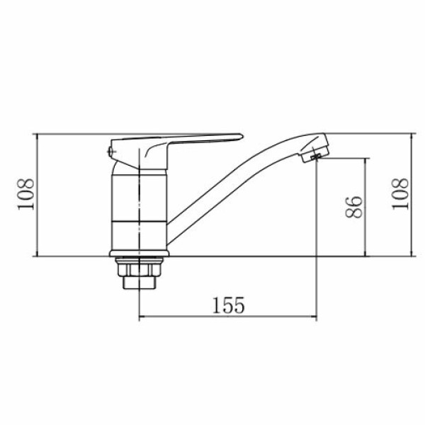 Смеситель для кухни Fashun хром (A4504-2)