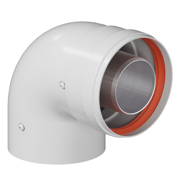 Отвод промежуточный Okseler раструбный угол 90° D60/100 (oks00113)