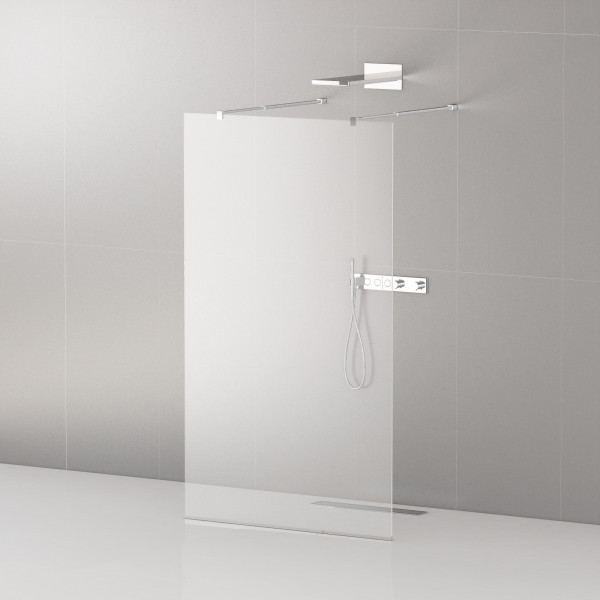 Душевая перегородка Cezares Liberta 115x195 стекло прозрачное, профиль хром (LIBERTA-L-2-115-C-Cr)