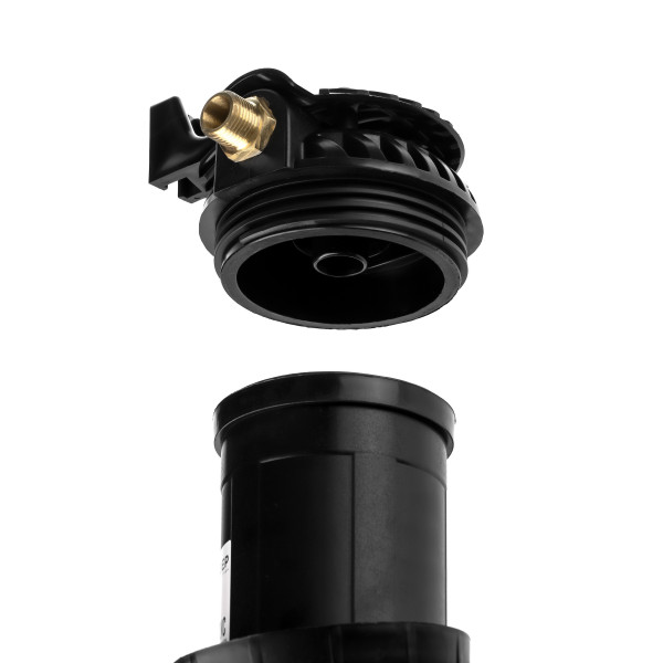 Фильтр колбовый Гейзер 1/2" 10SL  с латунными ниппелями (черный, для горячей воды) (50541)