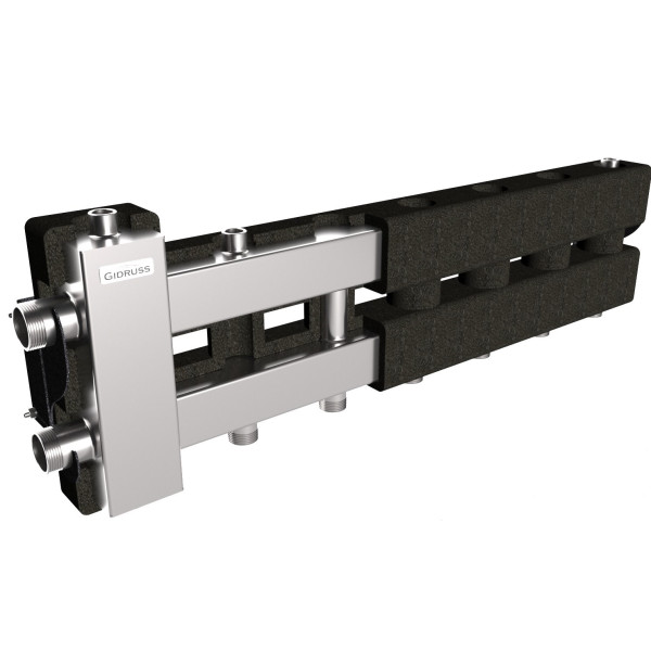 Коллектор балансировочный Gidruss BMSS-80-4D.EPP (до 80 кВт, подкл. котла G 1 1/4", 3 контура G 1", боковой контур G 1 1/4", 4D-кронштейны K.UMS, EPP- Коллектор балансировочный Gidruss BMSS-80-4D.EPP (до 80 кВт, подкл. котла G 1 1/4", 3 контура G 1", боковой контур G 1 1/4", 4D-кронштейны K.UMS, EPP-