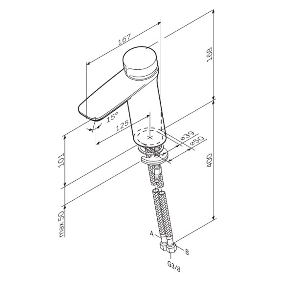 Смеситель для раковины AM.PM Inspire V2.0 (F50A02500)