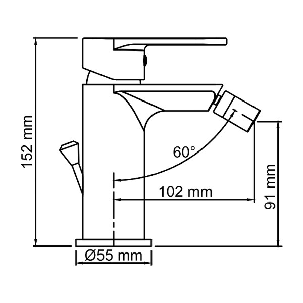 Смеситель для биде WasserKRAFT Mindel белый (8506)