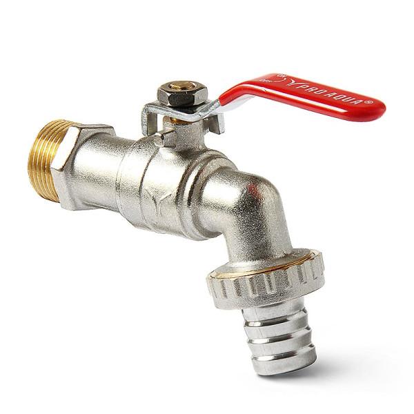 Кран 3/4" шаровый сливной со штуцером Pro Aqua (красная ручка) (EWL55-M20x) Кран 3/4" шаровый сливной со штуцером Pro Aqua (красная ручка) (EWL55-M20x)