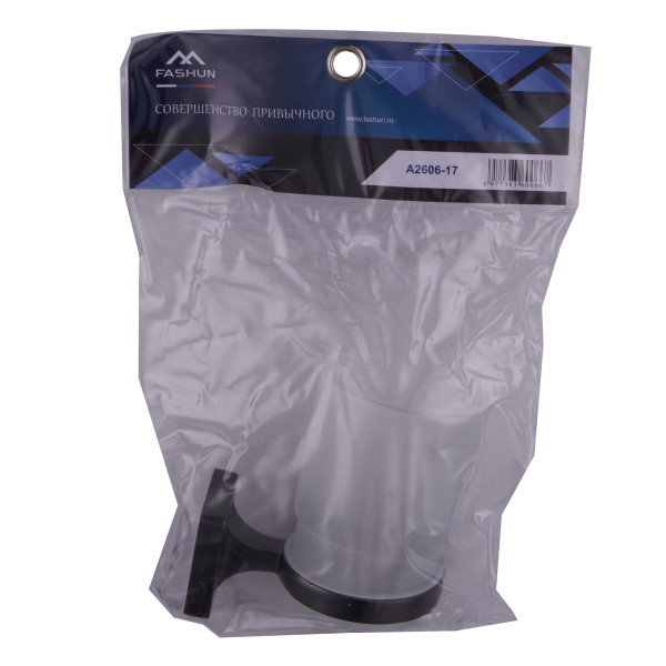 Стакан Fashun из матов. стекла L=100 мм H=95 мм PVD цинк. сплав + нерж. сталь графит (A2606-17)