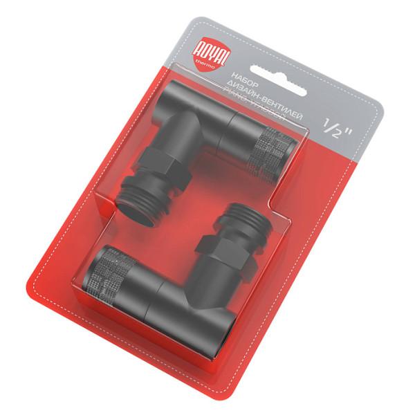 Комплект дизайн-вентилей Royal Thermo PIANO 1/2" угловой (черный) (RTE 56.0013) Комплект дизайн-вентилей Royal Thermo PIANO 1/2" угловой (черный) (RTE 56.0013)