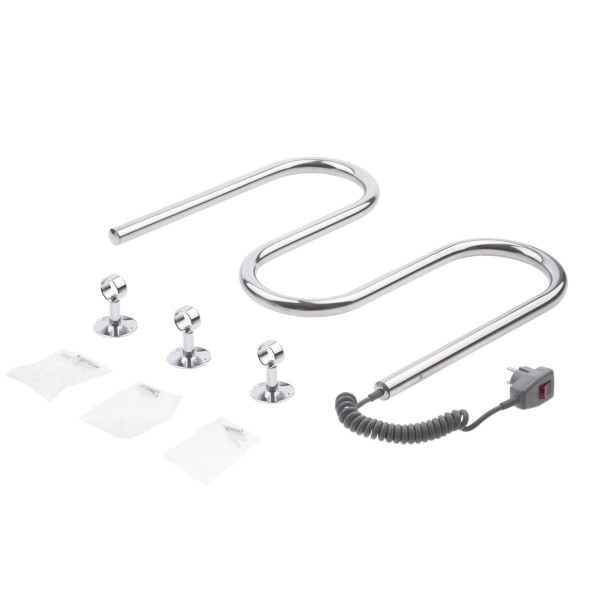 Полотенцесушитель электрический INDIGO М 500*525 серебристый (ME50-50)