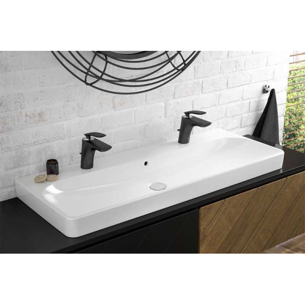 Смеситель для раковины Kludi Balance черный, донный клапан (520238775) Смеситель для раковины Kludi Balance черный, донный клапан (520238775)