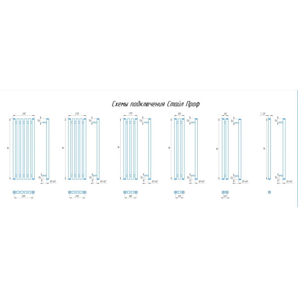Полотенцесушитель водяной Velar Стайл профильный 800x150 3 секции 3 крючка хром