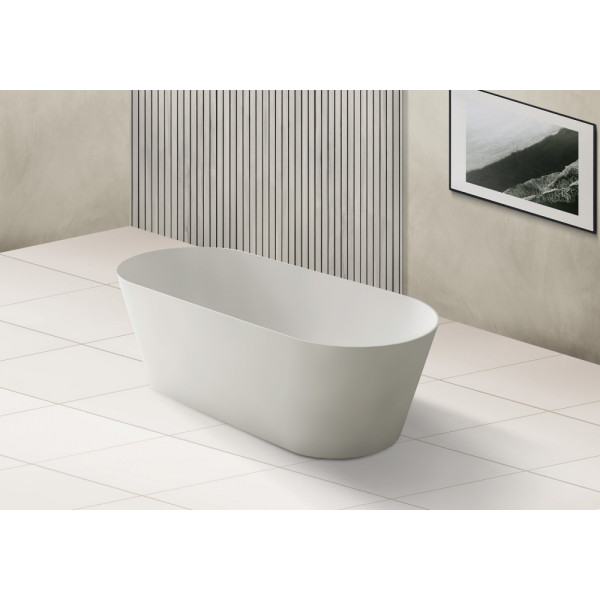 Ванна из искусственного камня Abber Stein 165x70 белая матовая (AS9622)