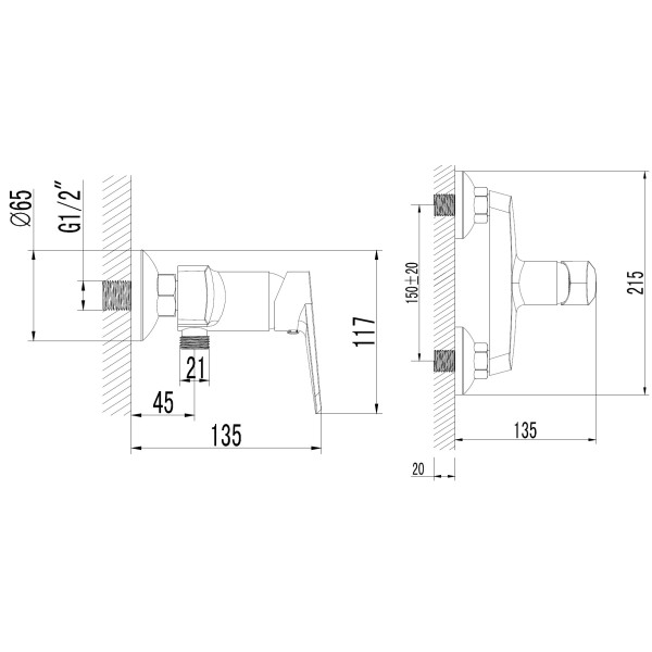 Смеситель для душа Azario Castelo хром (AZ-VJC338274C) Смеситель для душа Azario Castelo хром (AZ-VJC338274C)