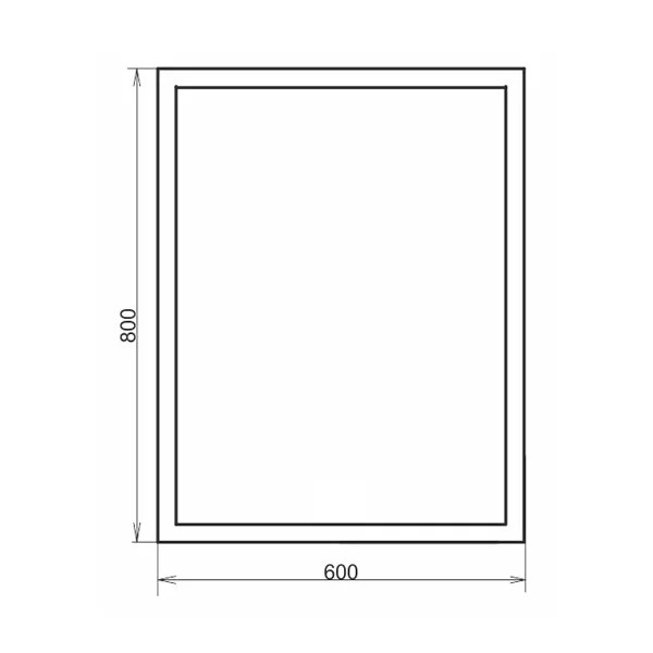 Зеркало с подсветкой Comforty Гиацинт 600x30x800 (00-00005262)
