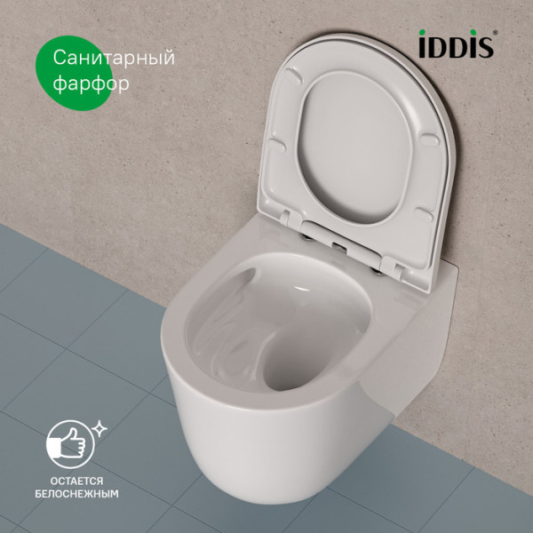Унитаз подвесной Iddis Slide безободковый белый (SLIRDSEi25) Унитаз подвесной Iddis Slide безободковый белый (SLIRDSEi25)