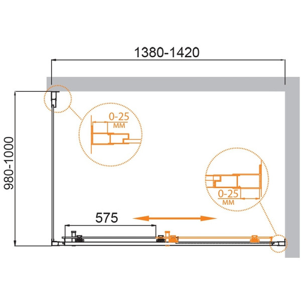 Душевой уголок Cezares Molveno 140x100x195 стекло прозрачное, профиль хром (MOLVENO-AH-11-140/100-C-Cr-IV) Душевой уголок Cezares Molveno 140x100x195 стекло прозрачное, профиль хром (MOLVENO-AH-11-140/100-C-Cr-IV)