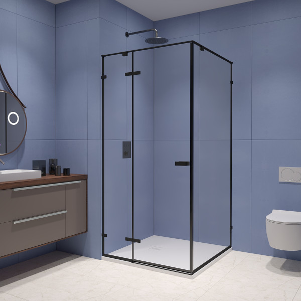 Душевой уголок RGW Stilvoll 100x100 стекло прозрачное, профиль черный (353203000-14)