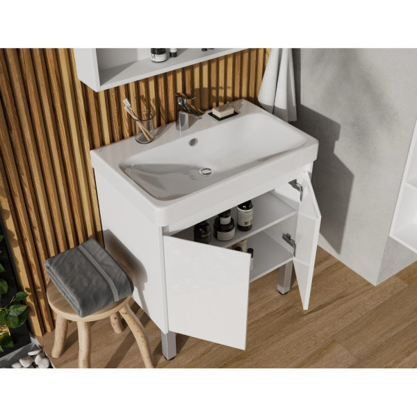 Тумба-умывальник Aquaton Сканди Doors 70 Белый/1WH501628 Раковина Адриана 70 (1A2789K0SD010)