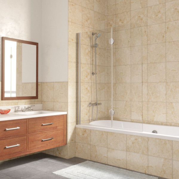 Душевая шторка на ванну Vegas Glass 120х140 E2V 120 08 01 L профиль глянцевый хром, стекло прозрачное Душевая шторка на ванну Vegas Glass 120х140 E2V 120 08 01 L профиль глянцевый хром, стекло прозрачное