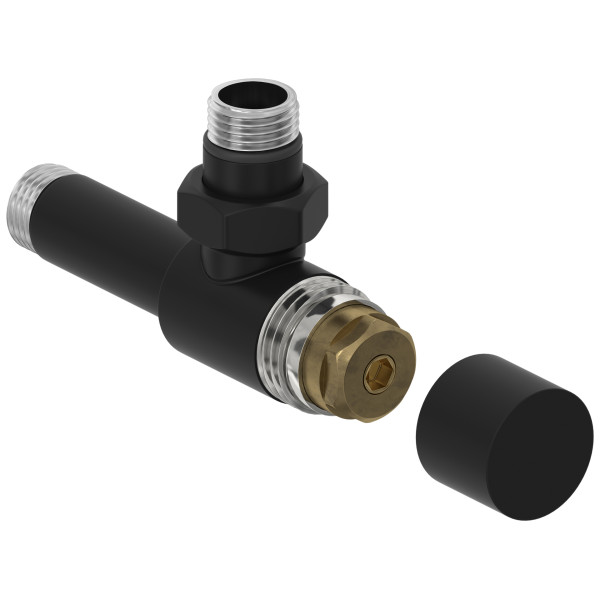 Вентиль угловой Сунержа 1/2"х1/2" НР под шестигранник матовый черный (31-1404-1212)