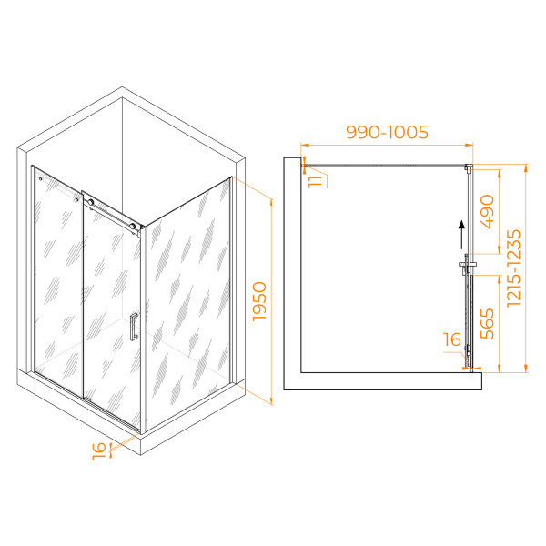 Душевой уголок RGW Tornado 120x100 стекло прозрачное, профиль хром (02074420-11) Душевой уголок RGW Tornado 120x100 стекло прозрачное, профиль хром (02074420-11)