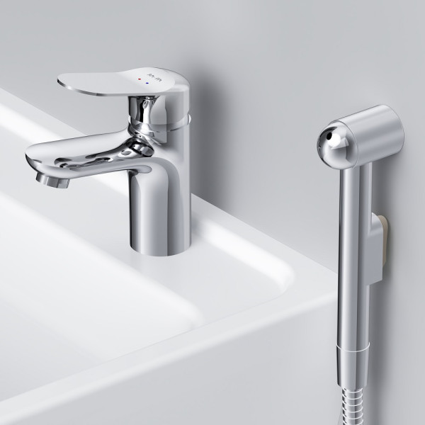 Смеситель для раковины AM.PM Sunny с гигиеническим душем, хром (F85C03000)