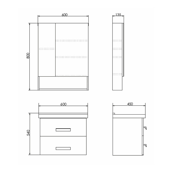 Шкаф зеркальный Comforty Марио 600x800x165 дуб темный матовый (00-00001329) Шкаф зеркальный Comforty Марио 600x800x165 дуб темный матовый (00-00001329)