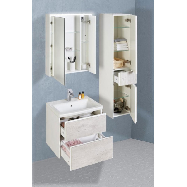 Пенал подвесной Roca Ronda 32x33,3x139 Бетон/белый матовый (ZRU9303006)