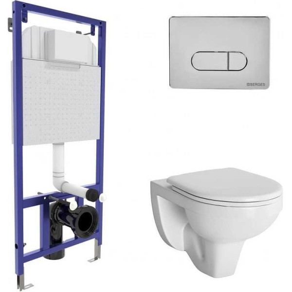 Комплект инсталляция с унитазом Berges GAMMA: инсталляция NOVUM525, кнопка D3, унитаз с сиденьем Gamma микролифт, быстросъем (042417) Комплект инсталляция с унитазом Berges GAMMA: инсталляция NOVUM525, кнопка D3, унитаз с сиденьем Gamma микролифт, быстросъем (042417)