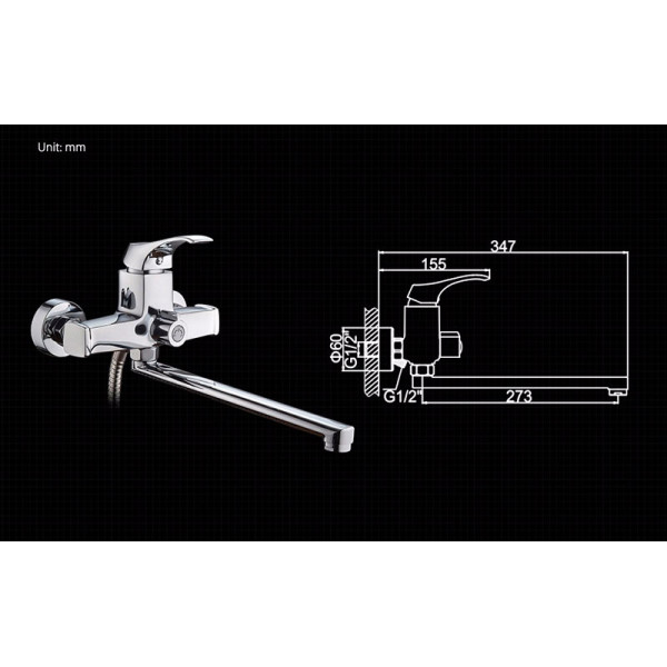 Смеситель для ванны и душа Ledeme с душевым гарнитуром (L2242) Смеситель для ванны и душа Ledeme с душевым гарнитуром (L2242)